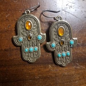 Large Hamsa Earrings